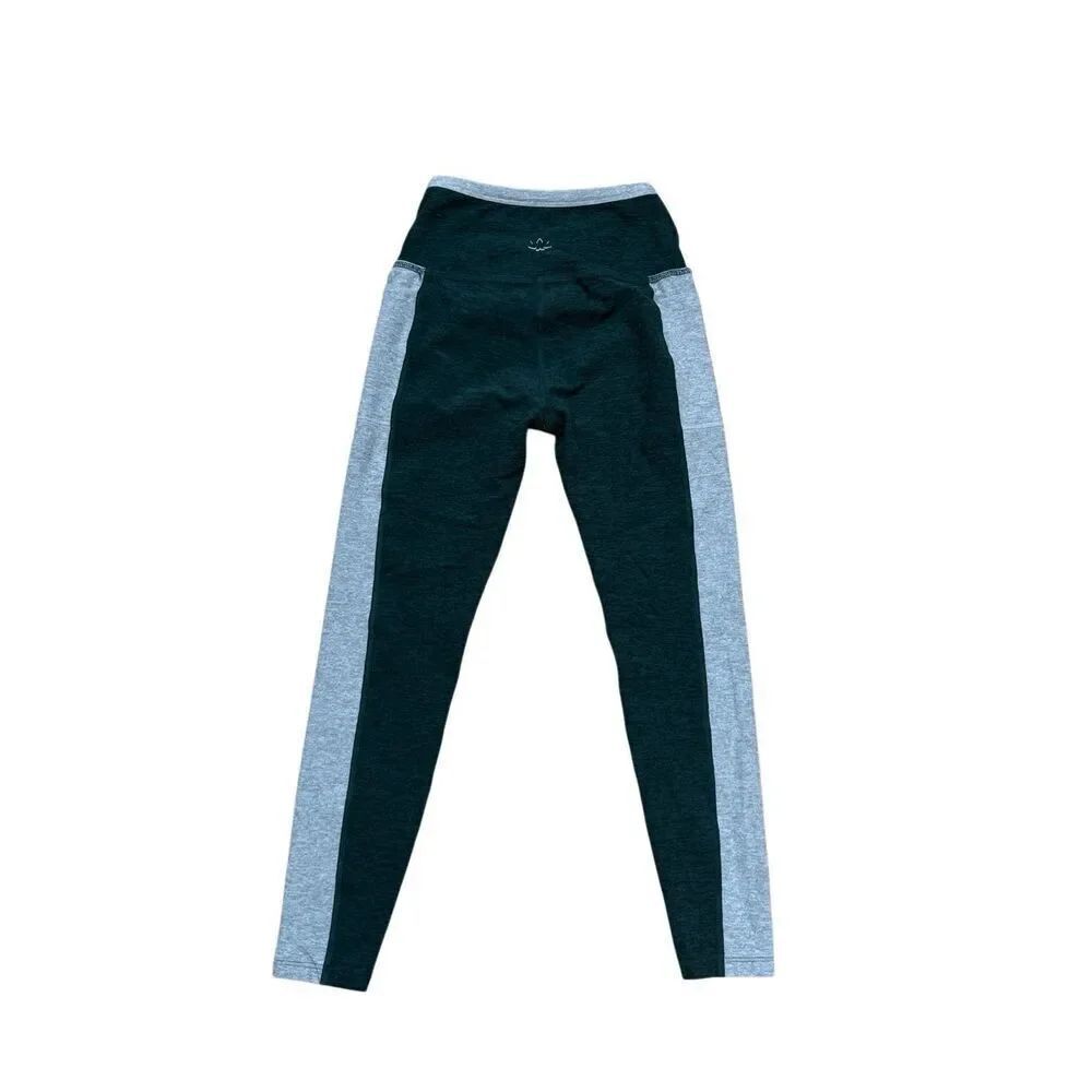 Beyond Yoga Spacedye On Block High Waisted MIDI Leggings Green Gray Small - Picture 4 of 5